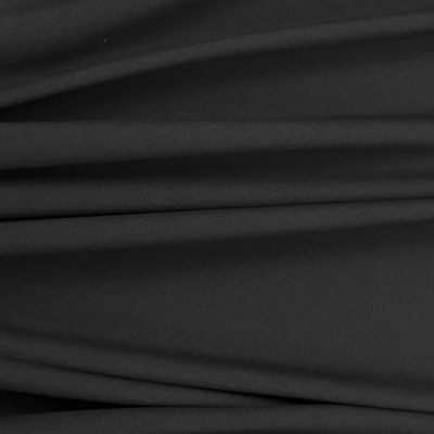 Костюмная ткань с вискозой "Рошель", 250 гр/м2, шир.150см, цвет чёрный - купить в Нальчике. Цена 438.12 руб.
